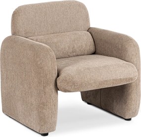 TOGO Modern pihenőfotel, sötétbézs kárpittal