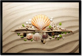 Poszter keretben 60x40 Kagylók Tengeri homok