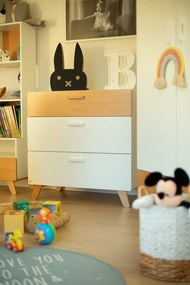 Gyerek komód fehér /bükk  HOPPA