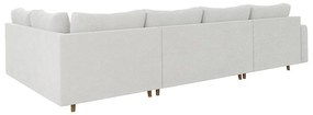 Krémszínű buklé sarokkanapé (bal oldali-U alakú) Ariella – Ropez