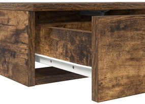 Fiókos Éjjeli Asztal Füstölt Tölgy 80x36,5x16,5 cm Műszaki Fa