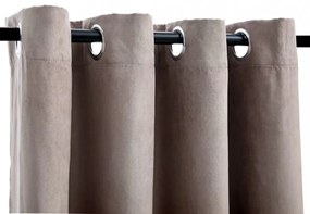 vidaXL 2 db tópszínű sötétítőfüggöny fémgyűrűkkel 140 x 225 cm