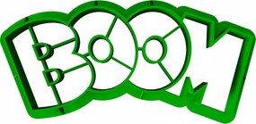 Foremka Lyukasztó Sütemény- és Mézeskalácsvágó Szilveszter Boom felirat