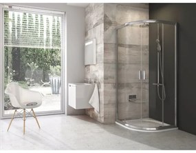 Ravak 3B240C00Z1 - BLIX, négyrészes negyedköríves zuhanykabin, 80x80 cm, fényes króm