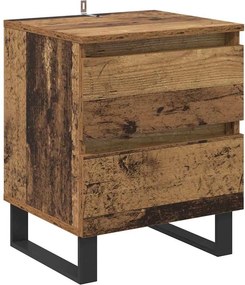 vidaXL Éjjeliszekrény fiókkal Öreg fa 40 x 35 x 50 cm Faanyag