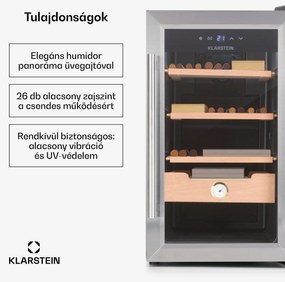Klarstein El Presidente 48, humidor, 48 liter, 2 fiók, 1 cédrusfa rekesz