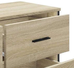 sonoma tölgy színű szerelt fa komód 91 x 35,5 x 74,5 cm
