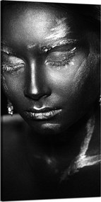 Vászonkép Nő Elmélkedő Művészet Fekete 60x120 cm