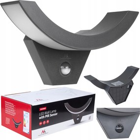 Led Lámpa Szürkületi Mozgásérzékelővel 10W 800lm Kültéri IP54 Fali Lámpa