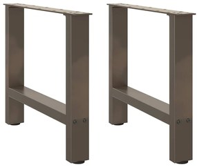 2 db natúr acél dohányzóasztal láb 60 x (42-43) cm acél