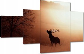 Vászonkép 130x80 Szarvas az erdő szélén