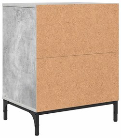Éjjeli asztal fiókkal Beton szürke 49 x 36 x 61 cm Faanyag