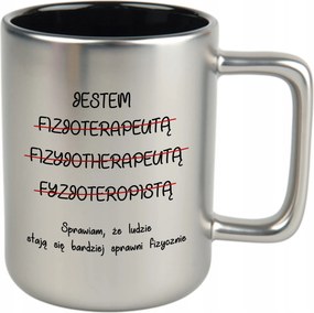 Matt Bögre Ezüst Fekete Belső 360ml Vicces Kütyü Gyógytornásznak