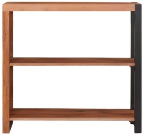 Könyvszekrény Barna, Fekete 80 x 30 x 75 cm Tömör Akácfa