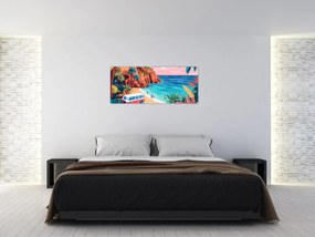 Kép - Lakóautó az óceánnál (120x50 cm)