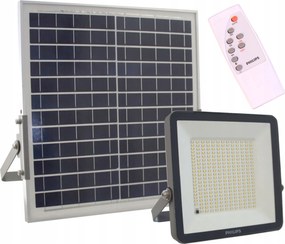 LED-es napelemes lámpa Philips utcai alkonyérzékelővel távirányító 13W 3000K