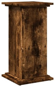 füstös tölgy szerelt fa bemutatóállvány tárolóval 31x30x60 cm