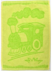 Gyerek törölköző BEBÉ vonat zöld 30x50 cm