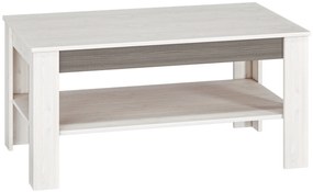Blanco 12 dohányzóasztal, polccal - 114 cm - hó fenyő / new grey