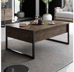 Kávésasztal LUXE 40x90 cm dió/fekete