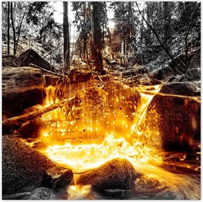 Poszterek 70x70 Hegyi folyó Tájkép