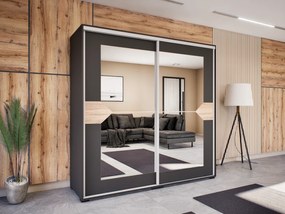 Obsidio Tolóajtós Gardrób (Antracit-Sonoma) modern
