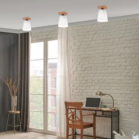 Felületre szerelhető csillár LULA 1xE27/60W/230V tölgy