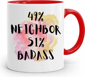 Szomszédnak Piros Ajándék Bögre fényképes nyomtatással