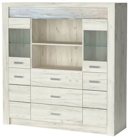 Vitrin Indie 22 (LED világítással) (fehér craft) . 1057816