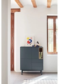 Sötétszürke magas komód 100x120 cm Corvo - Teulat