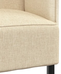 Magas Háttámlás Kanapé Krém 109x56x121 cm Textil