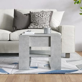 betonszürke szerelt fa dohányzóasztal 55,5x55x45 cm