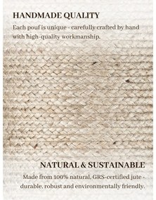 Szürkésbézs puff Jutta Greige – Hanse Home