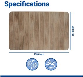 Sötét natúr színű kovaföld fürdőszobai kilépő 39x60 cm Argiri – Wenko
