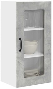 Fali konyhaszekrény 2 pcs Beton Szürke 40 x 31 x 80 cm Faanyag