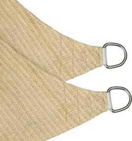 Outsunny Téglalap alakú napernyő vitorla 4 x 3 m Magas sűrűségű polietilén UV védelem tárolótáskával - Bézs szín | Aosom