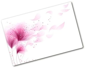 Üveg vágódeszka Rózsaszín virág pl-ko-80x52-f-59922852