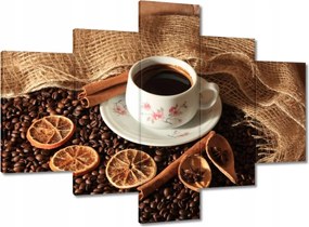 Vászonkép 100x70 Kávé és szárított narancs
