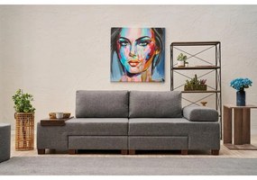3 személyes kanapéágy Perenna Linen - Szürke