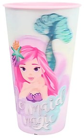 Sellő Magic 3D hatású műanyag pohár 480 ml