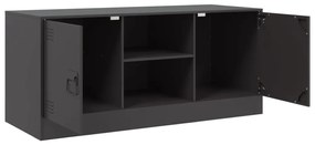 fekete acél TV-szekrény 99 x 39 x 44 cm