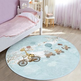 Világoskék gyerek szőnyeg ø 120 cm Comfort – Mila Home