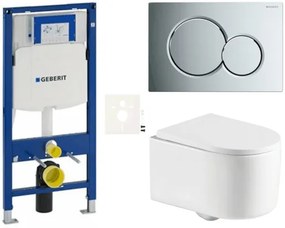 Geberit fali WC szett előtétfalas szereléshez + SAT WC SIKOGESREX72S01CR
