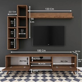 Mia Walnut TV-fal