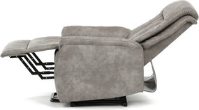 Elektromos relax fotel állítható háttámlával szürke vintage szövet TV-Q8575 GREY3