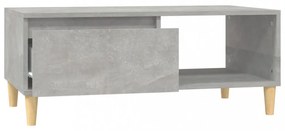 betonszürke szerelt fa dohányzóasztal 90x50x36,5 cm