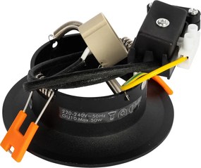 Okos süllyesztett spotlámpa fekete, Wifi GU10 50mm-es - Gijs