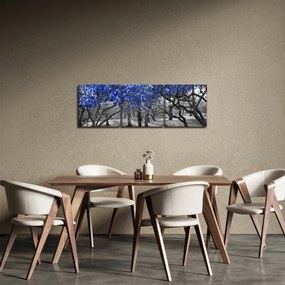 Kép - Kék fák, Central Park, New York (órával) (90x30 cm)