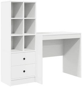 Tárolóval rendelkező íróasztal 2 pcs Fehér 80 x 50 x 76 cm