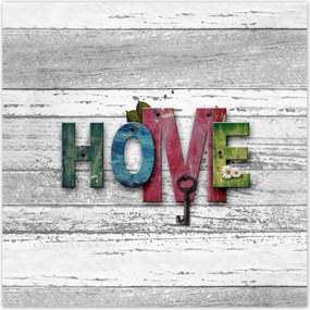 Poszterek 100x100 Otthon Házikó Felirat